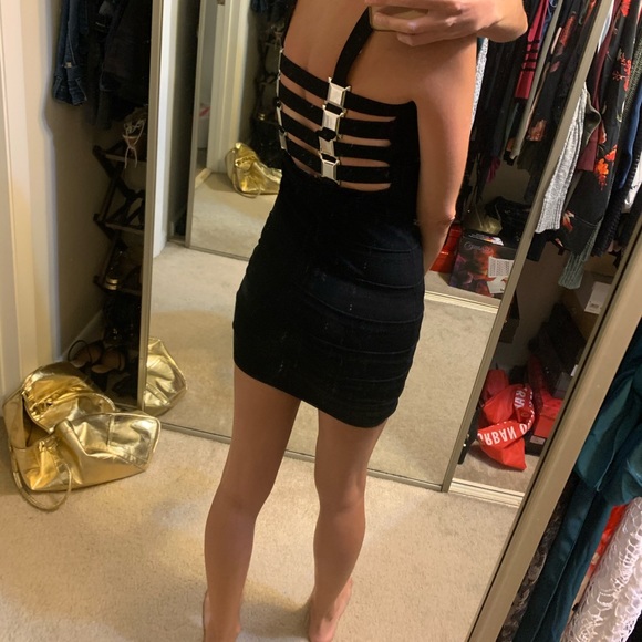 Hot Miami Styles Dresses & Skirts - Small black bandage dress with back detail